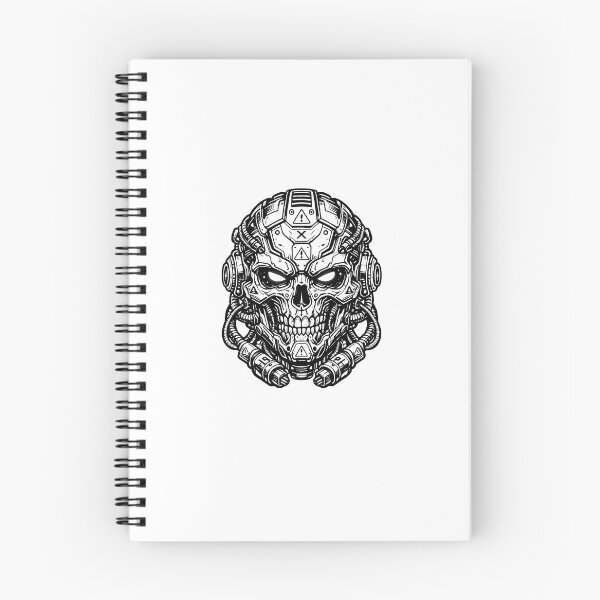 Item preview, Cybernetic Skull Warning Emblem designed and sold by AuudiVasustudio.