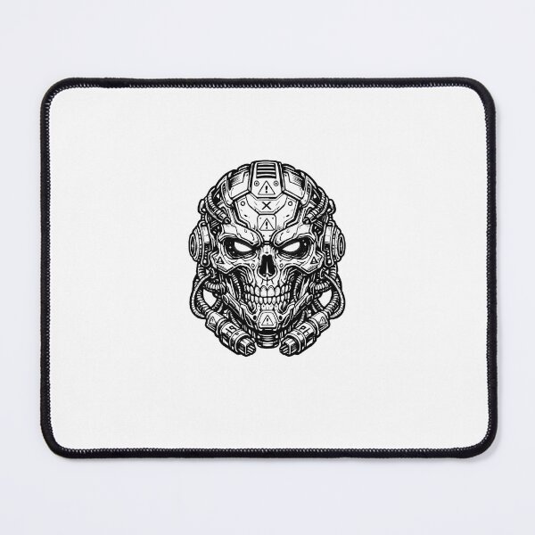 Item preview, Cybernetic Skull Warning Emblem designed and sold by AuudiVasustudio.