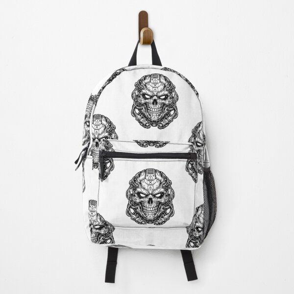 Item preview, Cybernetic Skull Warning Emblem designed and sold by AuudiVasustudio.