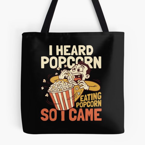 Item preview, I Heard Popcorn So I Came Funny Movie Snack Humor Classic T-Shirt designed and sold by pawsome purrfect.