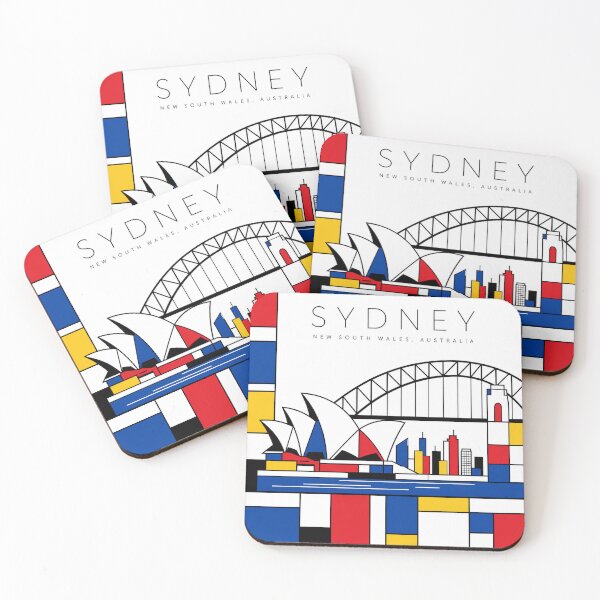 Item preview, Sidney Mondrian style poster designed and sold by CMYKStudio.