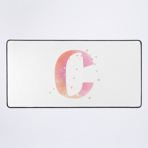 Item preview, Letter C Monogram pink watercolor designed and sold by iRenza.