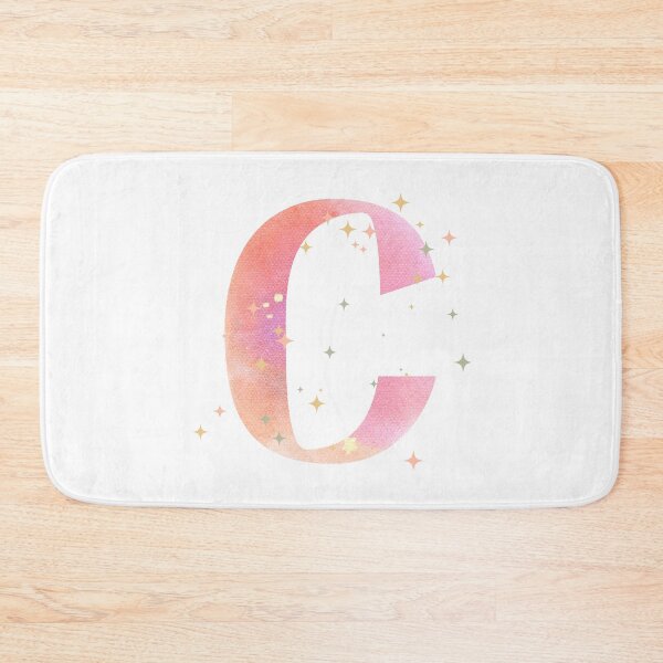 Item preview, Letter C Monogram pink watercolor designed and sold by iRenza.