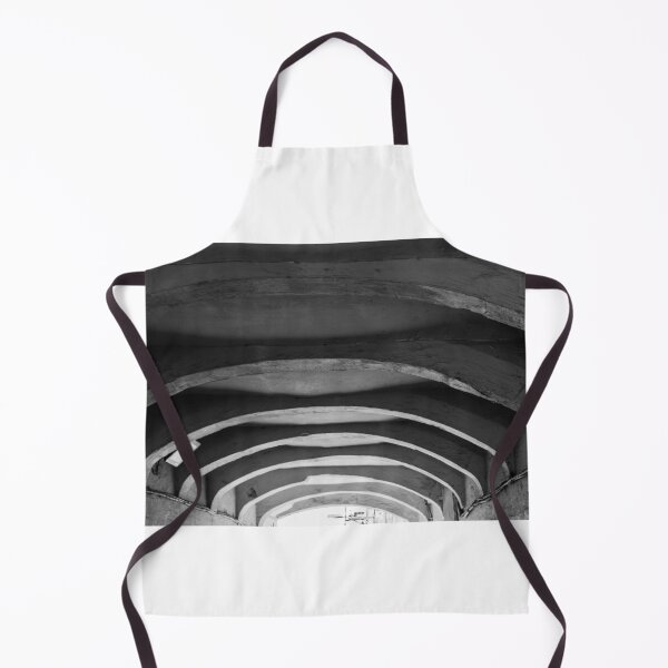 Item preview, Black and White Arched Tunnel Interior With Repeating Concrete Vaults and Dramatic Light designed and sold by Nmallia.