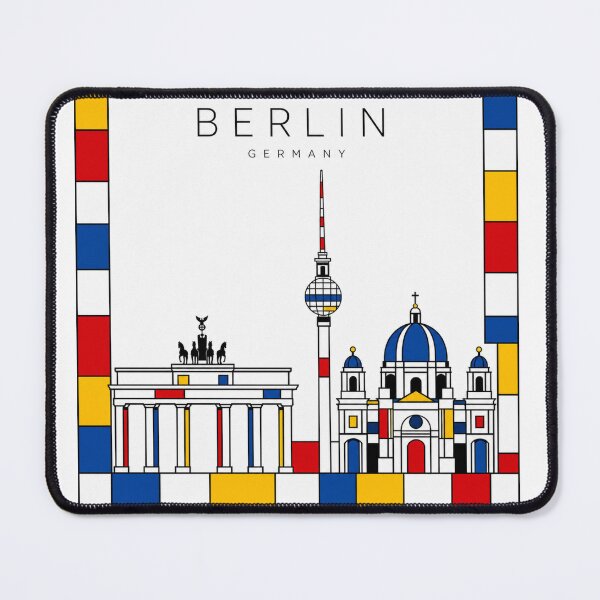 Item preview, Berlin Mondrian style poster designed and sold by CMYKStudio.