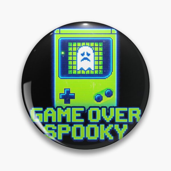 Item preview, Game Over Spooky Retro Handheld Console Ghost Gamer Halloween designed and sold by TeNovaStudio.