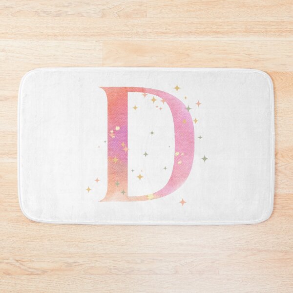 Item preview, Letter D Monogram pink watercolor designed and sold by iRenza.