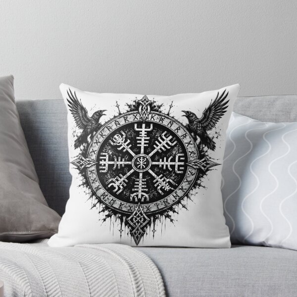 Item preview, Viking Vegvisir Raven Compass | Norse Runes | Nordic Warrior Symbol designed and sold by Bizon2910.