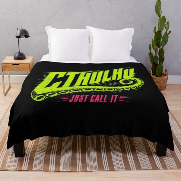 Item preview, Lovecraft Cthulhu – Just Call It Neon Slogan designed and sold by Fenay Designs.