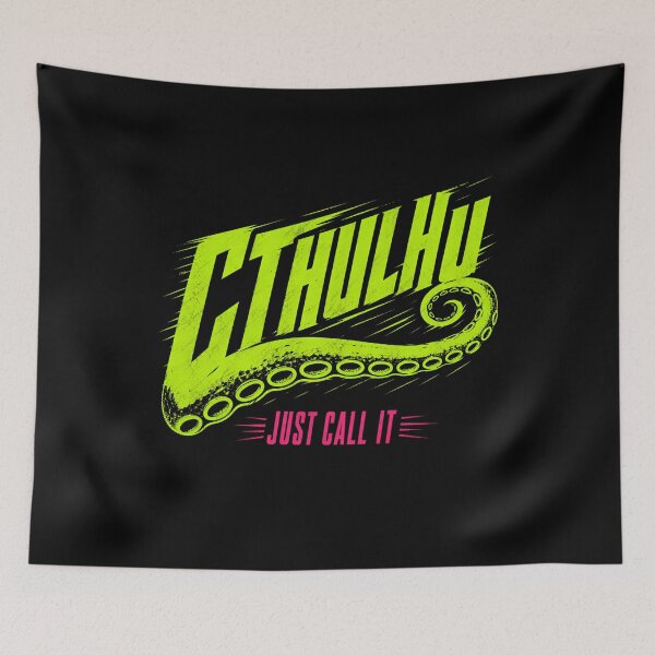 Item preview, Lovecraft Cthulhu – Just Call It Neon Slogan designed and sold by Fenay Designs.