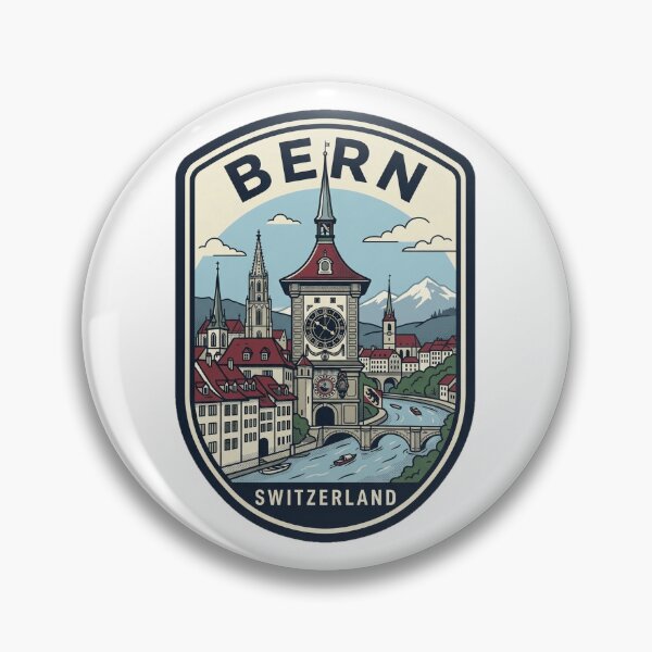 Item preview, Vintage Bern Switzerland Clock Tower Cityscape designed and sold by k3rstman1.