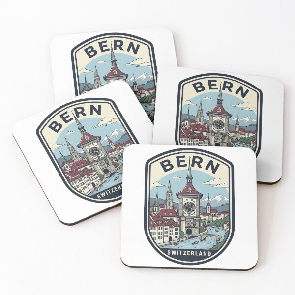 Item preview, Vintage Bern Switzerland Clock Tower Cityscape designed and sold by k3rstman1.