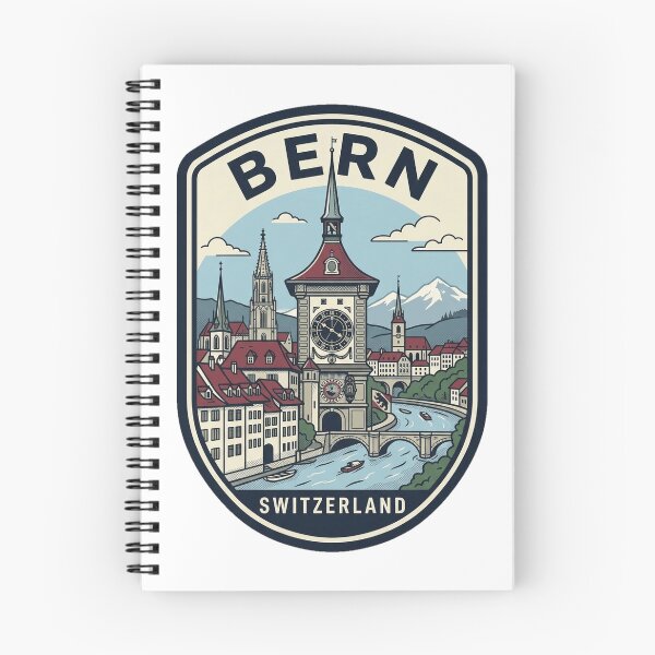 Item preview, Vintage Bern Switzerland Clock Tower Cityscape designed and sold by k3rstman1.