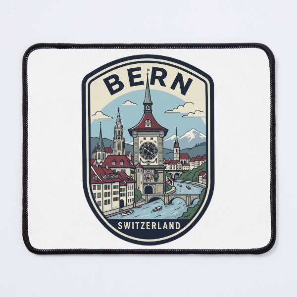 Item preview, Vintage Bern Switzerland Clock Tower Cityscape designed and sold by k3rstman1.