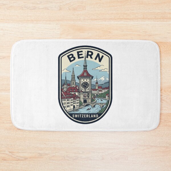 Item preview, Vintage Bern Switzerland Clock Tower Cityscape designed and sold by k3rstman1.