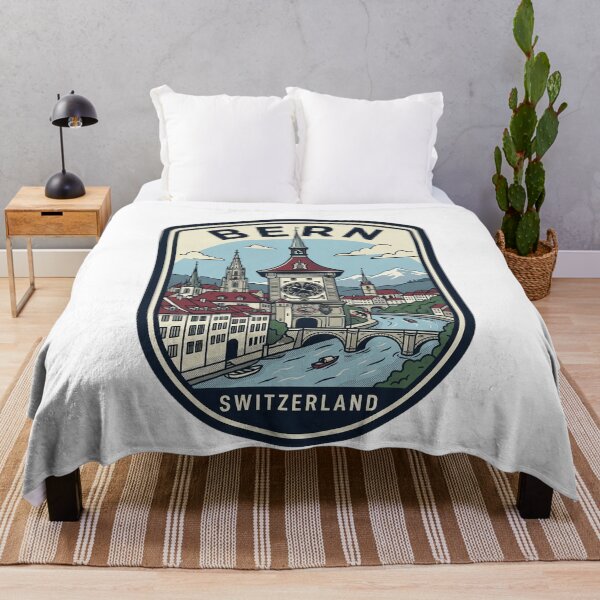 Item preview, Vintage Bern Switzerland Clock Tower Cityscape designed and sold by k3rstman1.