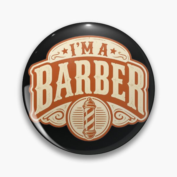 Item preview, Soy barbero. Insignia vintage con poste de barbero. Tipografía. designed and sold by Barber MD Culture.
