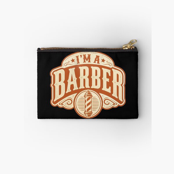 Item preview, I'm A Barber Vintage Barber Pole Badge Typography designed and sold by Barber MD Culture.