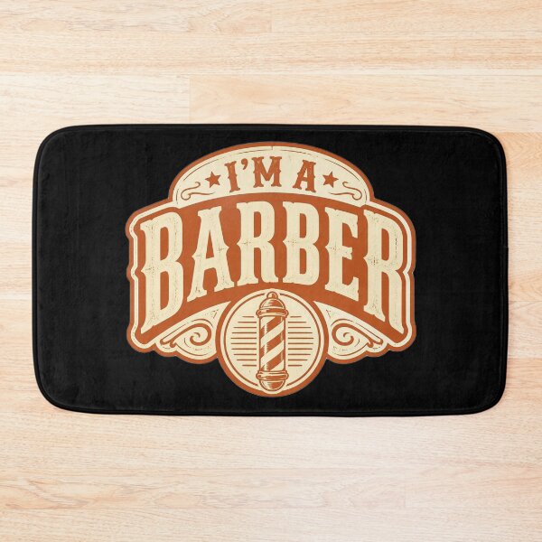Item preview, I'm A Barber Vintage Barber Pole Badge Typography designed and sold by Barber MD Culture.