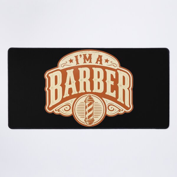 Item preview, I'm A Barber Vintage Barber Pole Badge Typography designed and sold by Barber MD Culture.