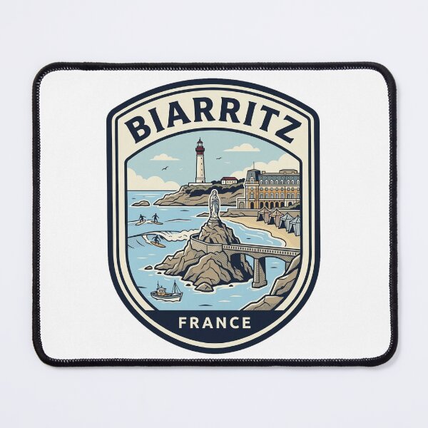 Item preview, Vintage Biarritz France Coastal Surf Travel Badge designed and sold by k3rstman1.