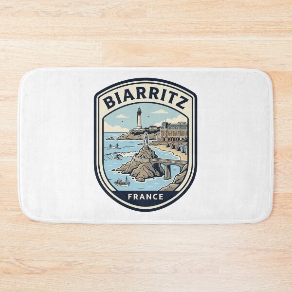 Item preview, Vintage Biarritz France Coastal Surf Travel Badge designed and sold by k3rstman1.