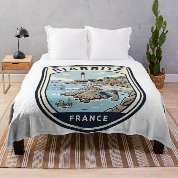 Item preview, Vintage Biarritz France Coastal Surf Travel Badge designed and sold by k3rstman1.