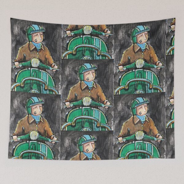 Item preview, GWART Classic Scooter | Vintage Scooter Riders | Retro Mod Inspired Art designed and sold by GWARTGB.