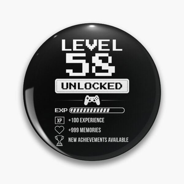 Item preview, Level 58 Unlocked birthday gift designed and sold by NumbersFort.