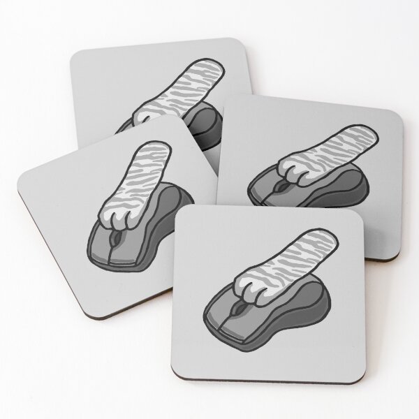 Item preview, Gray Cat Paw On Computer Mouse/Cursor designed and sold by CamilasPrints.