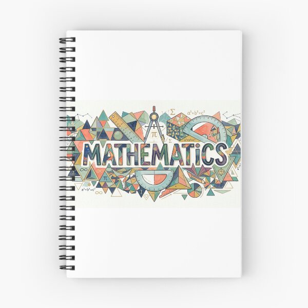 Item preview, Modern Geometric Math Notebook Cover - Abstract Mathematics Pattern Journal designed and sold by MemoMetaverse.