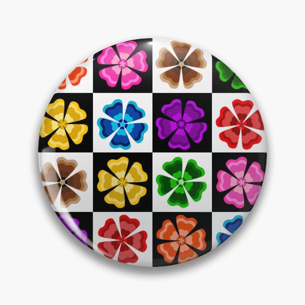 Item preview, Checkered Retro Flowers Pattern Design  designed and sold by PatternTitan.
