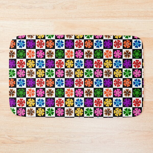 Item preview, Checkered Retro Flowers Pattern Design  designed and sold by PatternTitan.