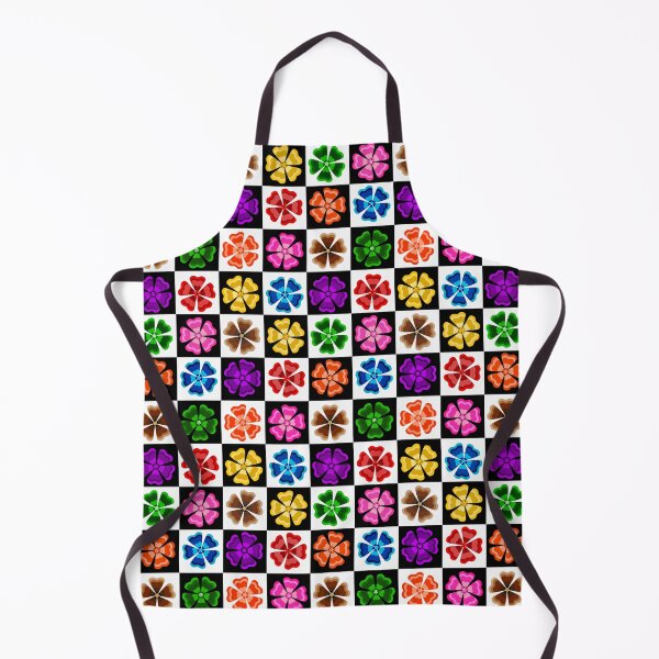 Item preview, Checkered Retro Flowers Pattern Design designed and sold by PatternTitan.