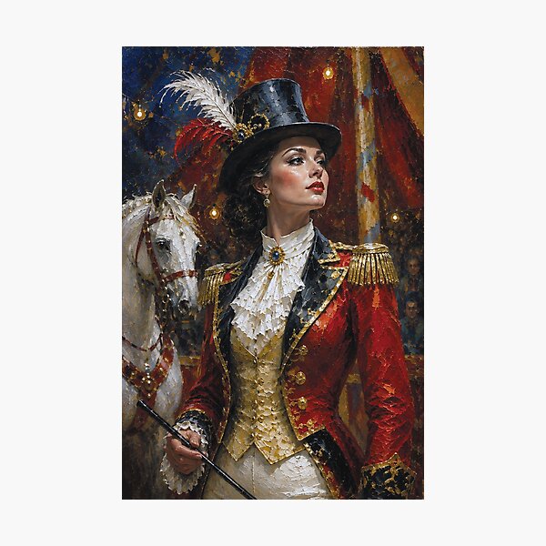 Item preview, The Lady Ringmaster, Queen of the Circus painting. designed and sold by GalleryKauffeld.