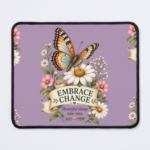 Item preview, Embrace Change Butterfly | Vintage Botanical Floral Art designed and sold by TinyHeroLab.