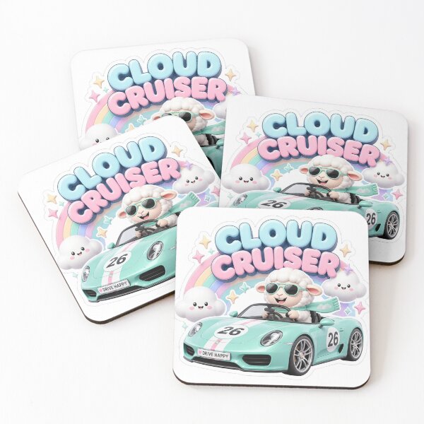 Item preview, Cloud Cruiser Kawaii Car Sticker PNG | Cute Sports Car Racing Graphic | Pastel Mascot Streetwear Design | Retro Auto Gift designed and sold by Stylestickers55.
