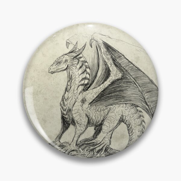 Item preview, Mooncaller Dragon - Ballpoint Pen Sketch designed and sold by CasmahCreations.