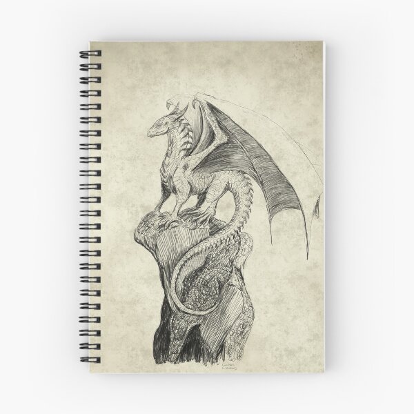 Item preview, Mooncaller Dragon - Ballpoint Pen Sketch designed and sold by CasmahCreations.