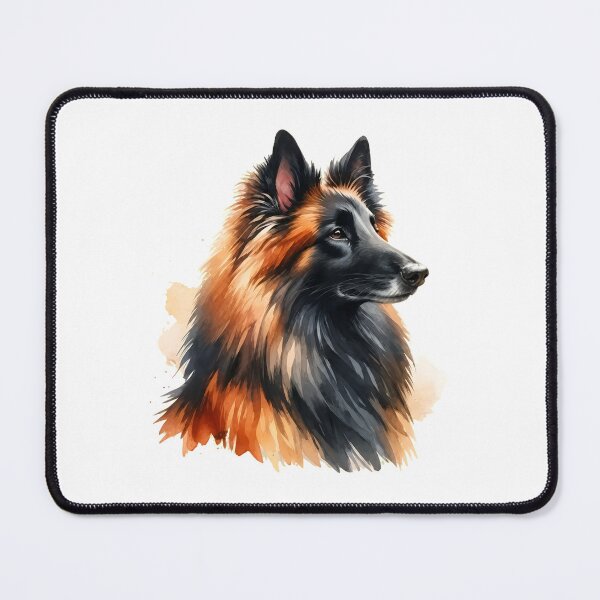 Item preview, Belgian Shepherd Watercolor Dog Art designed and sold by OlyvieArt.