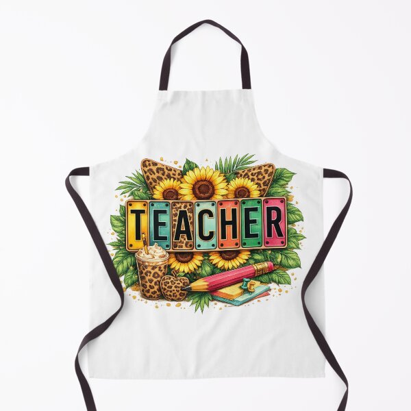 Item preview, Cute Teacher Sunflower Leopard Print Back To School Gift T-Shirt designed and sold by konfikkonfik.