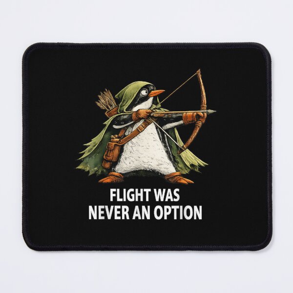 Item preview, Funny Warrior Archer Penguin Flight Was Never An Option Cool Vintage RPG Fantasy designed and sold by MassonCalepon.