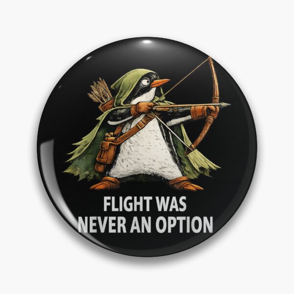 Item preview, Funny Warrior Archer Penguin Flight Was Never An Option Cool Vintage RPG Fantasy designed and sold by MassonCalepon.