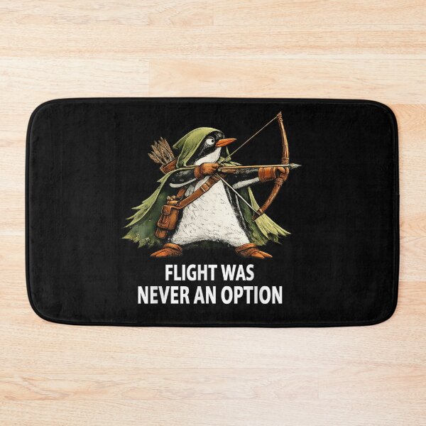 Item preview, Funny Warrior Archer Penguin Flight Was Never An Option Cool Vintage RPG Fantasy designed and sold by MassonCalepon.