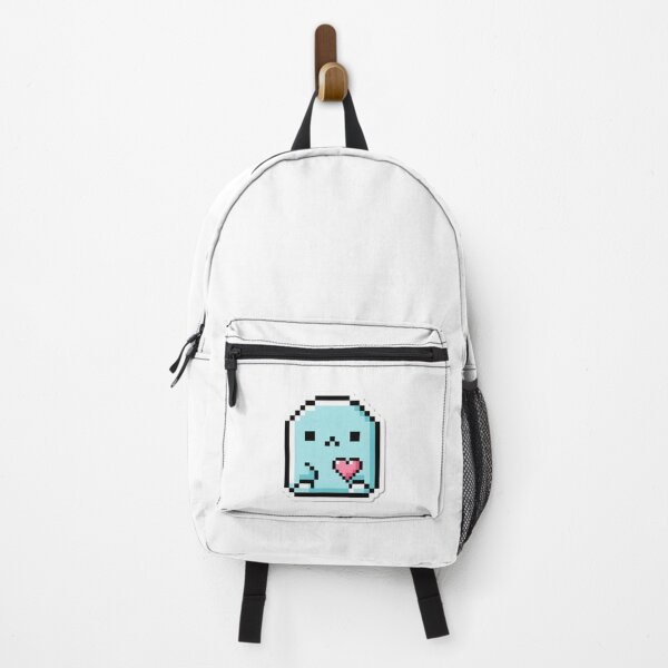 Item preview, Cute Pixel Blue Blob With Pink Heart designed and sold by a575642903.