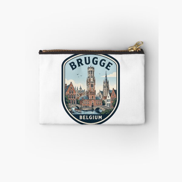 Item preview, Brugge Belgium Cityscape Vintage Travel Emblem designed and sold by k3rstman1.