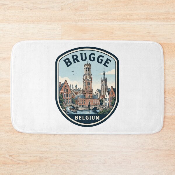 Item preview, Brugge Belgium Cityscape Vintage Travel Emblem designed and sold by k3rstman1.