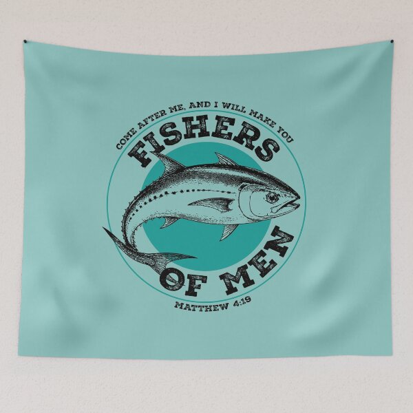 Item preview, Fishers of Men – Matthew 4:19 Vintage Bible Verse designed and sold by Whim & Verse Studio.