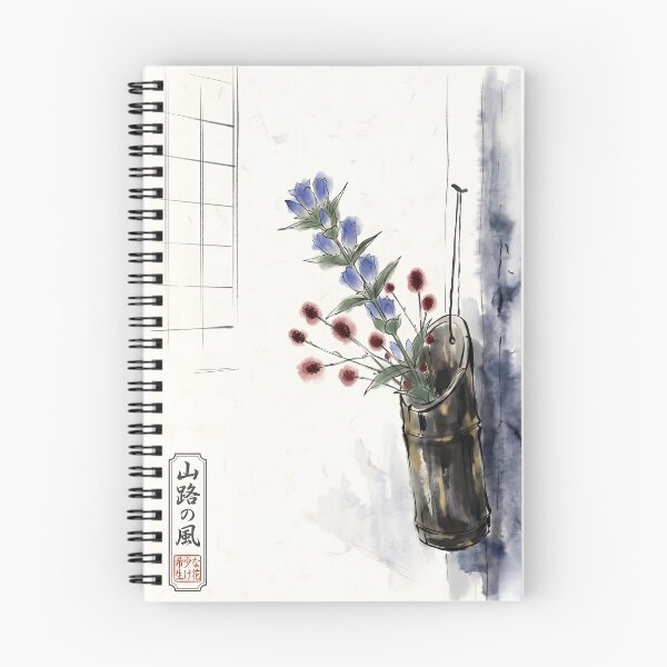 Item preview, Sumi-e Autumn Gentian Chabana Floral Art designed and sold by conohitoAI-ArtGallery.