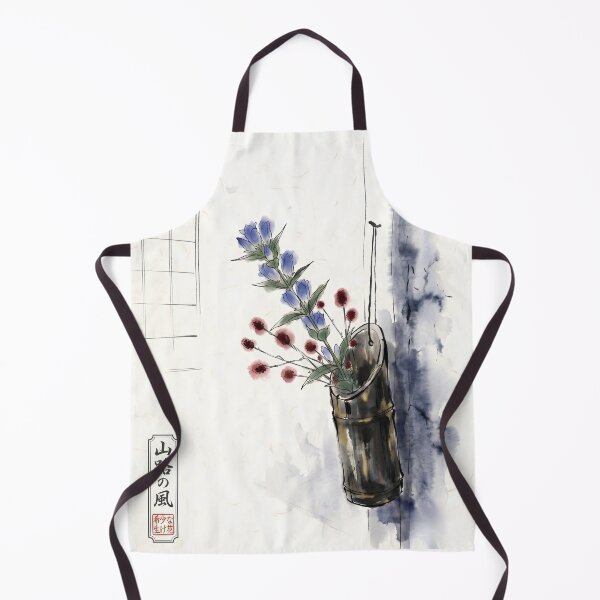 Item preview, Sumi-e Autumn Gentian Chabana Floral Art designed and sold by conohitoAI-ArtGallery.